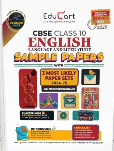 Educart CBSE English Language and Literature Class 10 Sample Papers 2024-25 Mock Booklets